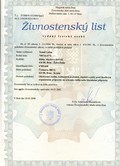 certifikát - živnostenský list